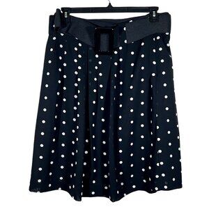Worthington Size 14 Black and White Polka Dots Lined Skirt